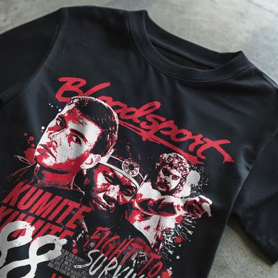 Unisex Shirt Cotton Oversize Large Size New Kickboxer Bloodsport Leon Van Damme T-Shirt Kumite Chong Li Frank Dux JCVD-