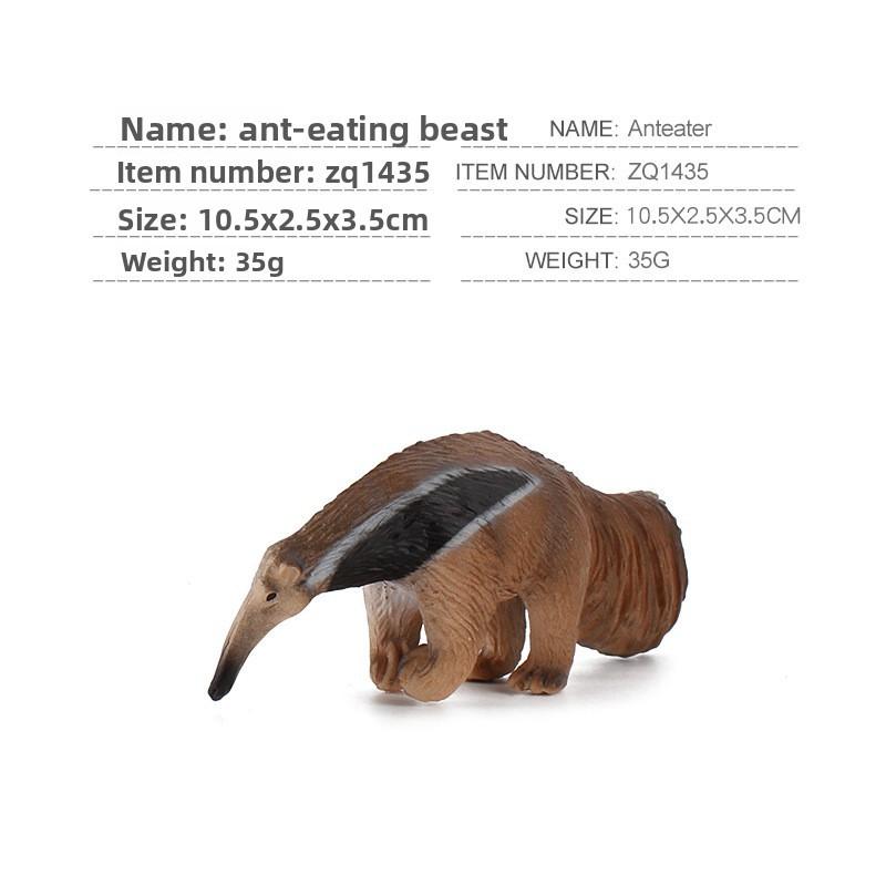 African Animal Tiger Anteater Zebra Pvc Figurines With Static Build For Wildlife Decor And Educational Use Anteater