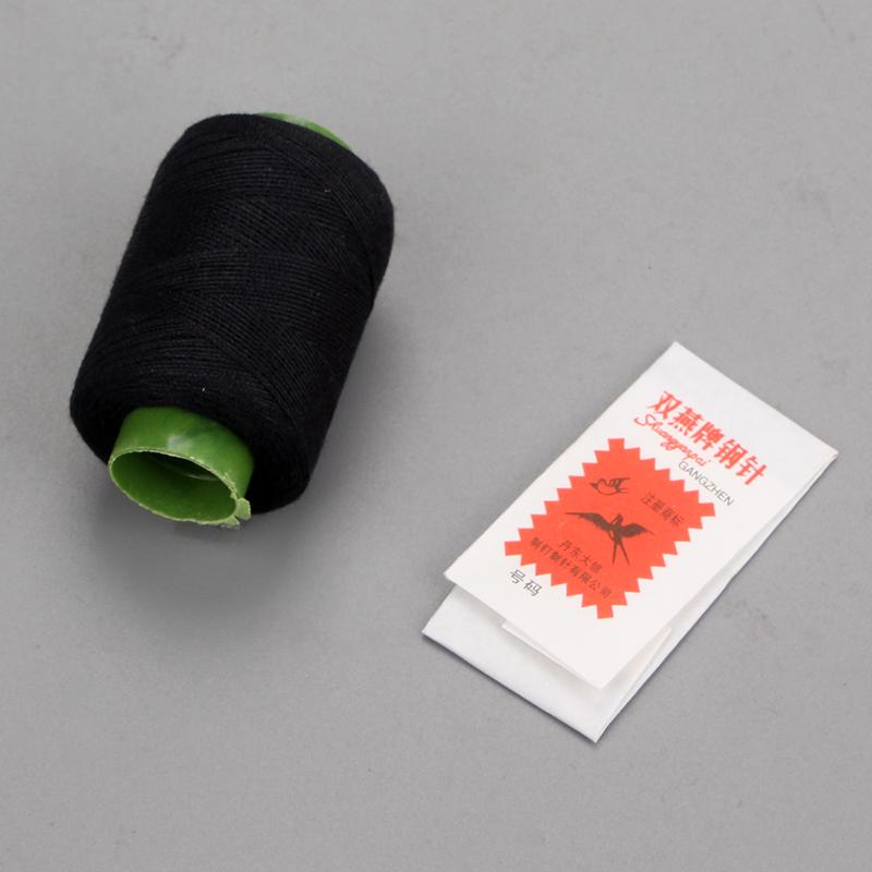 Polyester Sewing Thread Set: White, Black, Colored Threads & Needles for Hand & Embroidery Sewing