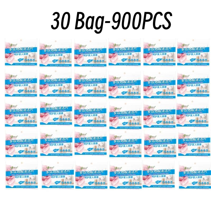 30PCS/Bag Floor Cleaner Cleaning Sheet Mopping The Floor Wiping Wooden Floor Tiles Toilet Cleaning Household Hygiene Supplies
