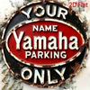 Vintage Yamaga Parking Only Metal Wall Art 8 Inch Round Garage Office Decor