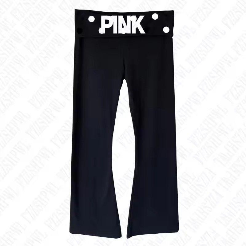 Pants Export Fashion New Arrival Letters Print Casual Pure Color Pants American Fashion Elastic Waist Basic Pants