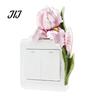 Decorative Light Switch Cover 3D Flower Sticker, Aesthetic Floral Resin Wall Plate Removable Guard Cover, Self Adhesive Art Decor for Home Bedroom