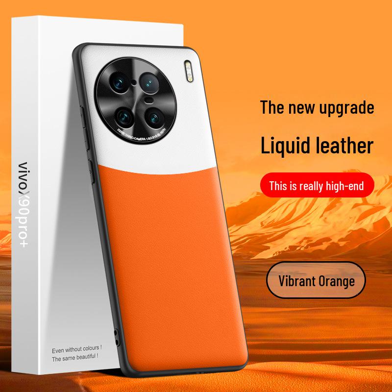 

Защитный чехол Liquid Leather для Vivo X90 Pro+ — конструкция, устойчивая к падениям, цельная, для максимальной защиты телефона. vivoX90pro+