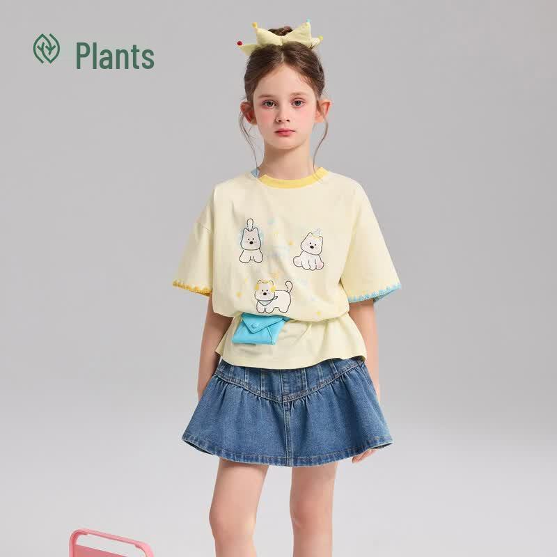 Zhimu Kids' 3D Puppy Short Sleeve T-Shirt