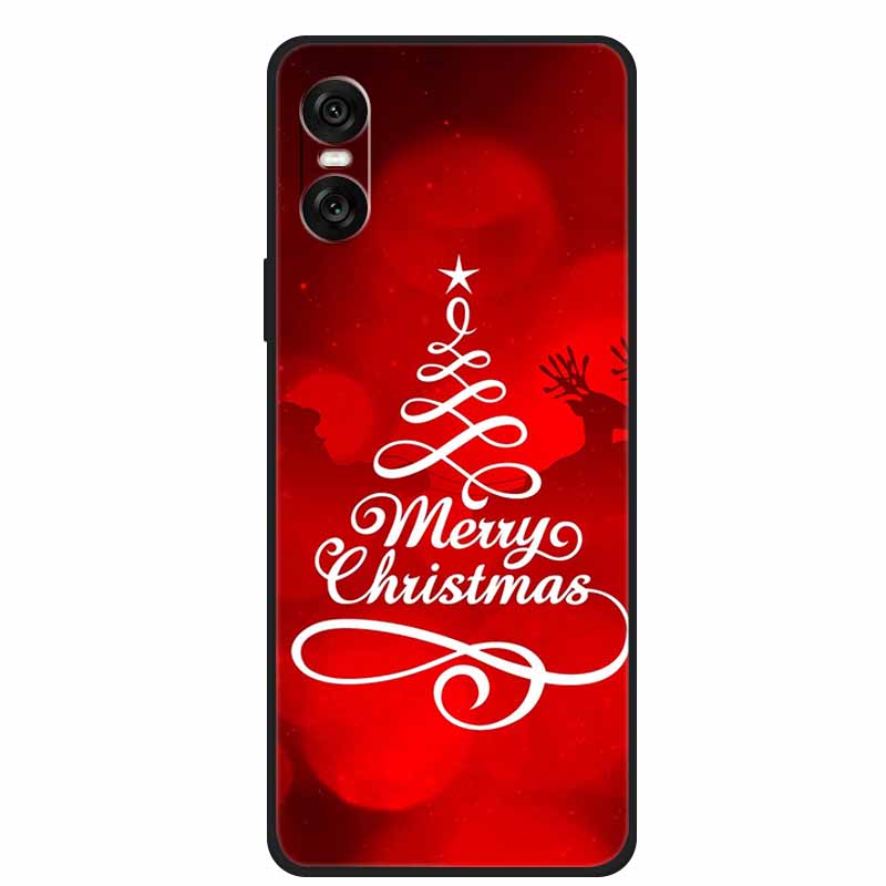 Christmas Phone Cases For Sony Xperia 10 VI 5G Case Soft TPU Silicone Santa Santa Claus Cover For Xperia 10VI Cover Bumper Funda