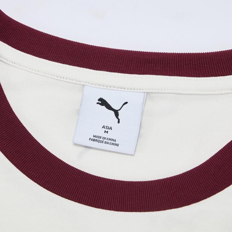 Puma Graphic Round Neck Color Block Retro Cool Short Sleeve T-Shirt Unisex Tops 696371-98