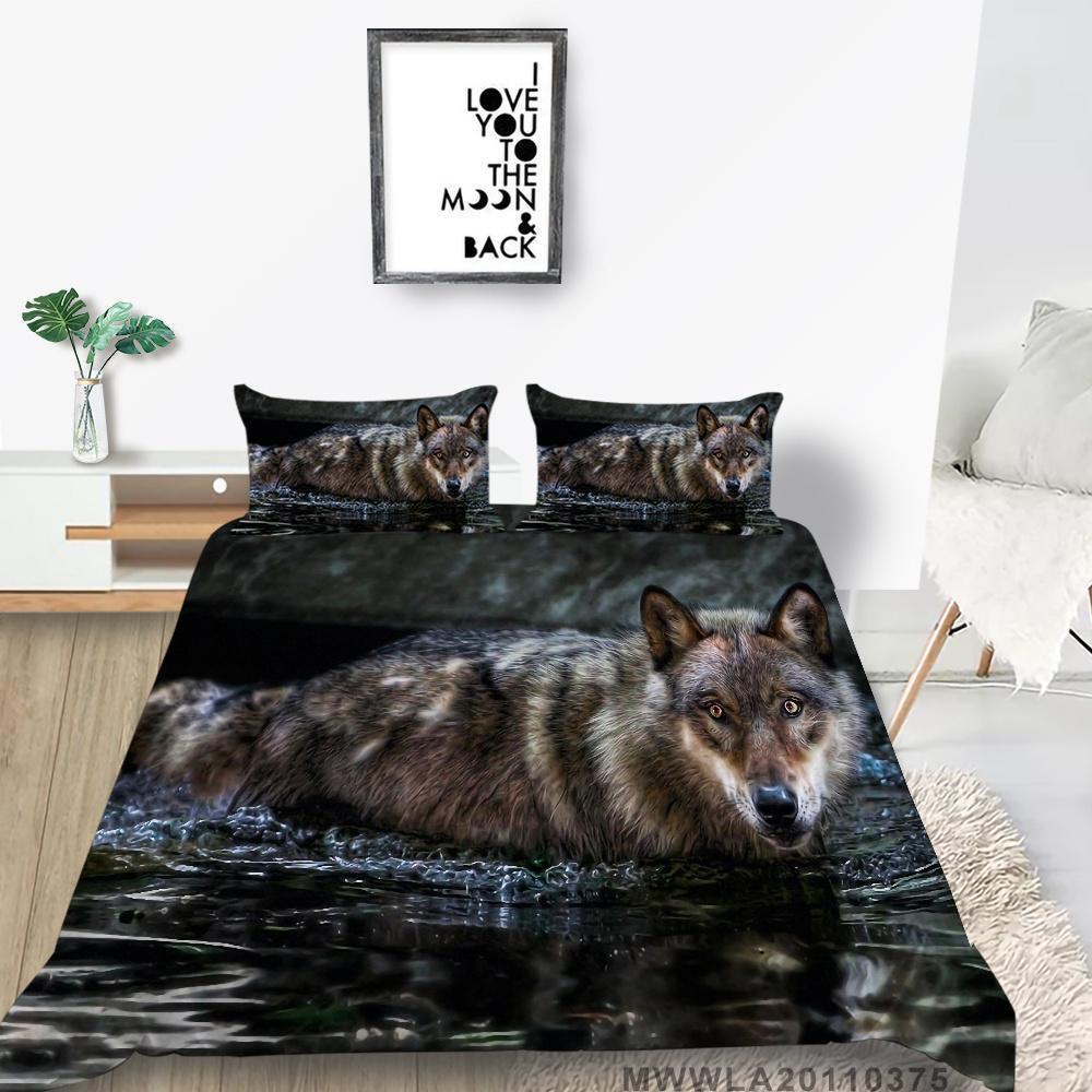 2023 neue Stil Doppel Größe Hause Bettwäsche 3D Wolf Druck Bettwäsche Abdeckung Anzug Einzigartiges Design Modische Bettwäsche Abdeckung Set Bettwäsche Abdeckung