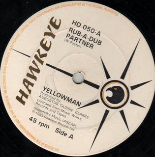 

12inch Record YELLOWMAN RubADub Partner HD050 Hawkeye 1983 UK Reggae Ska Dub Used