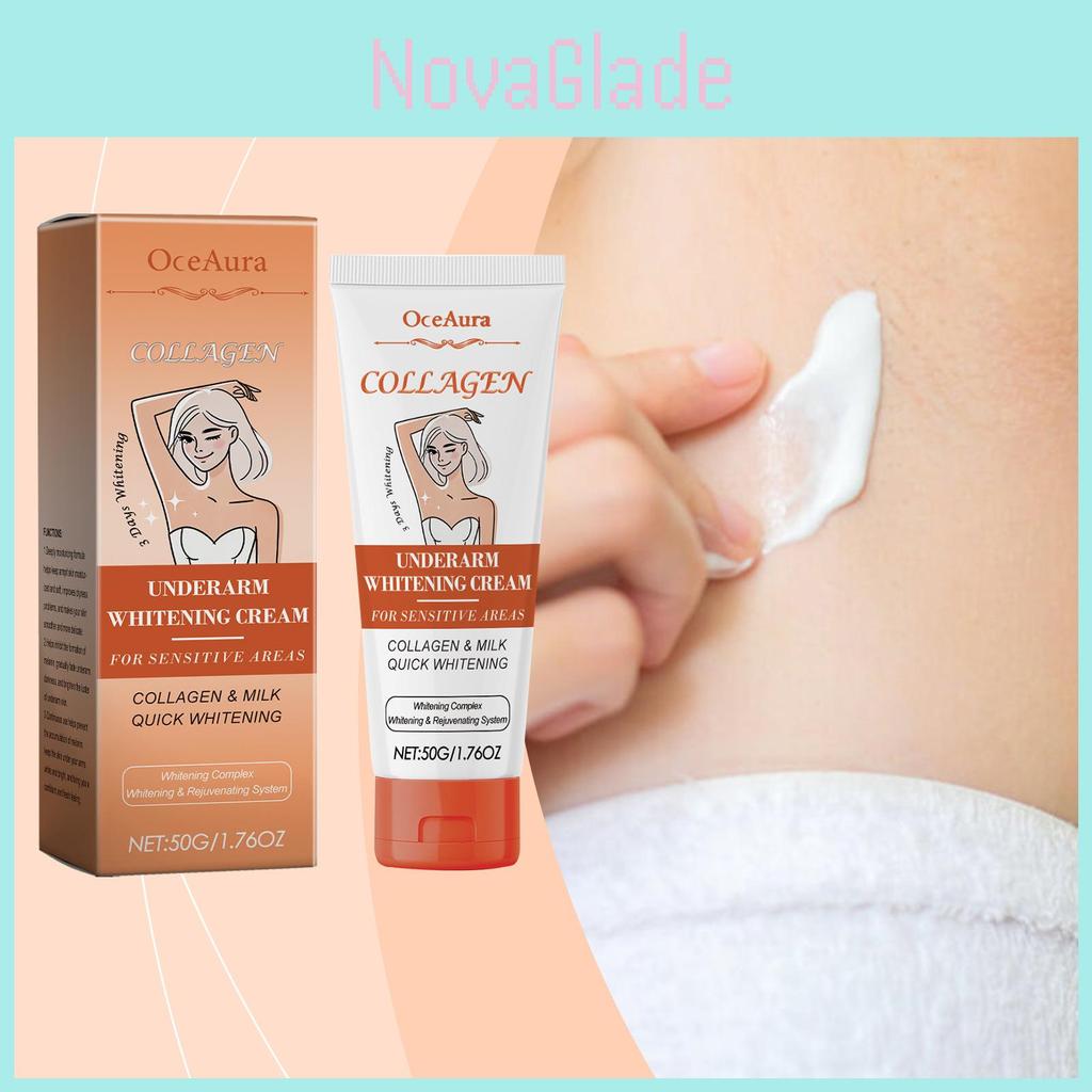 Oceaura Underarm Brightening Cream For Dull Skin Gentle Whitening Formula 50g