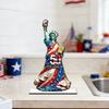 Independence Day Wooden Table Sign, Patriotic Statue of Liberty Gnome Star Freedom Decor, Table Centerpiece for Holiday Party, Fourth of