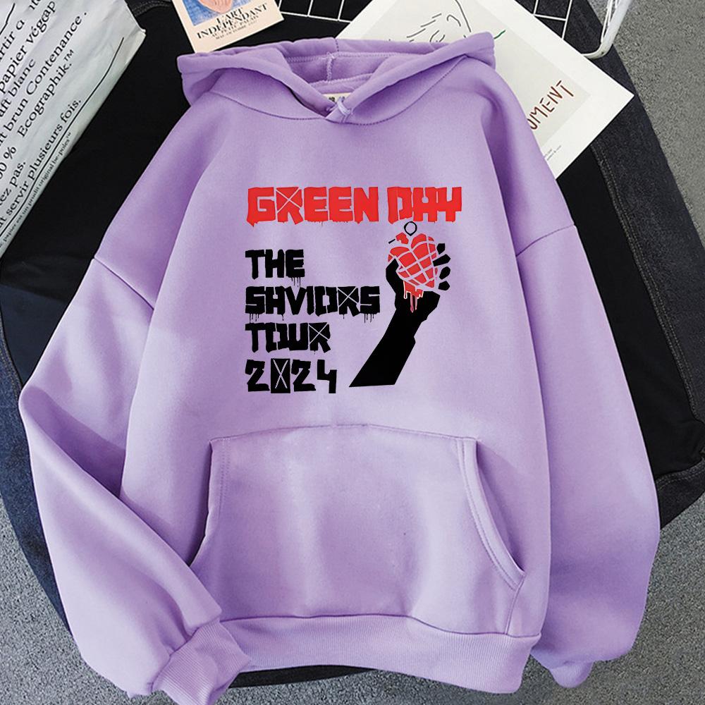 Hip Hop Green Day Saviors Band Hoodies for Autumn/Winter Grunge Sweatshirt With Hooded Casual Retro Clothing Moletom Soft Hoody
