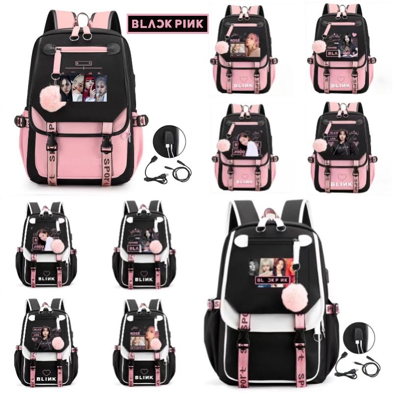 Unisex Blackpink Lisa Inspired Starry Sky Backpack Oxford Cloth Casual Travel Bag