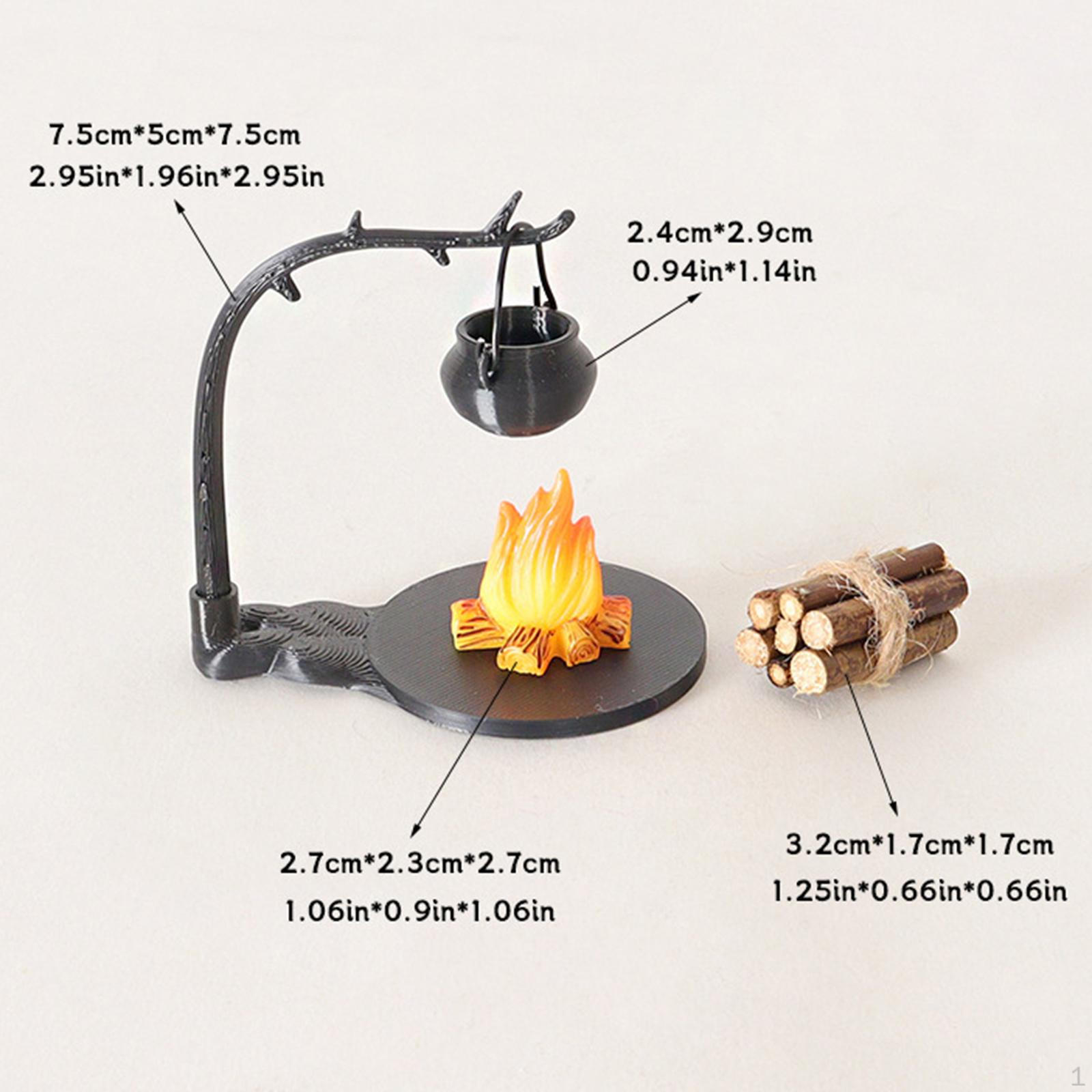 

5 штук 1/12 Кукольный домик Костер Ролевая игра Мини-набор для кемпинга для Модельная железная дорога Микро-ландшафт DIY Style C