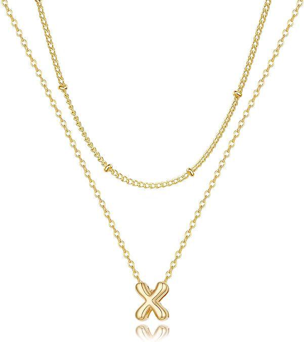 Trendy 26-Letter Pendant Layered Necklace: Elegant Women's Statement Clavicle Chain