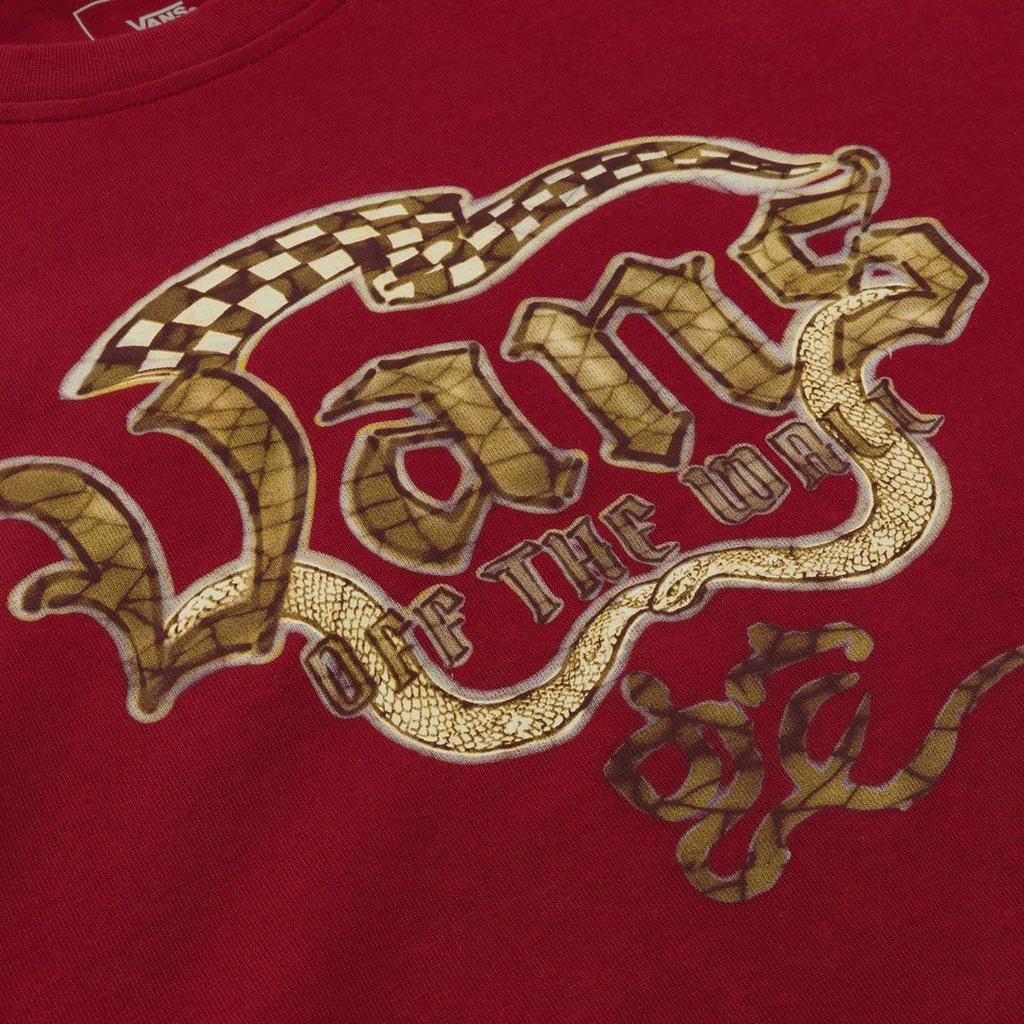 Vans Long Sleeve T-Shirt Year Of The Snake Comfortable Soft Versatile Unisex Tops Red VN000P39BQS