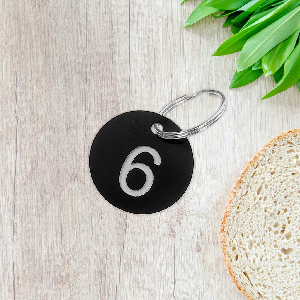 1Set Numbered Key Tags Plastic Round Number Tag 1-20 for Organizing Keys Cards Bags Lockers Efficient Identification Labels