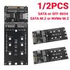 Адаптер M2 до SATA Конвертер SFF8654 для NVMe SSD Подтримка подвійного сховища для настільної материнської плати Карта розширення Плата-райзер M2