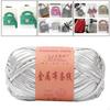 Metallic Shiny Yarn Crochet Bulky T Shirt for Headband Pillow DIY Craft