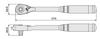 Tone RH3HWL Long Ratchet Handle Hold Drive (Hollow, Type), 9.5mm (3/8")