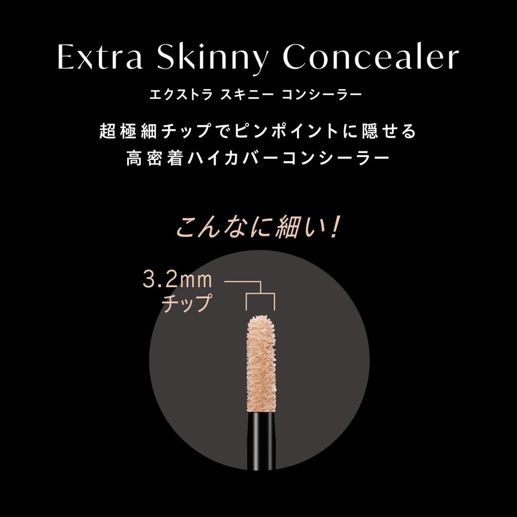 Visee Extra Skinny Concealer [All 4 Colors] 4g - Precision Tip, High Coverage, Ultra Fine