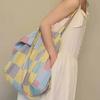 Retro National Style Embroidery Large Capacity Floral Canvas Shoulder Crossbody Bag with Double Straps Multi-Purpose Bag