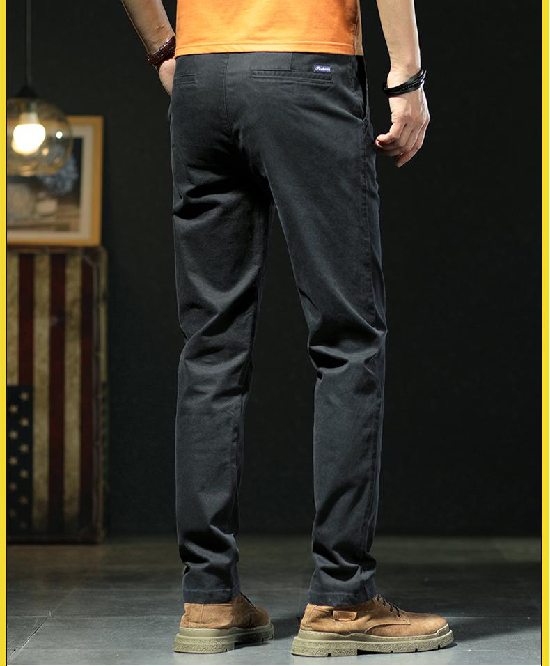 Hong Kong 2025 Men's Slim Fit Business Stretch Trousers - Spring/Autumn Season, High-End Straight Leg Casual Pants