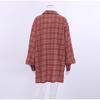 Casual Plaid Shirt Woman Loose 2026 Spring Autumn Lapel Buttons Women's Blouse Full Sleeve Cozy Vintage Tops Female Streetwear