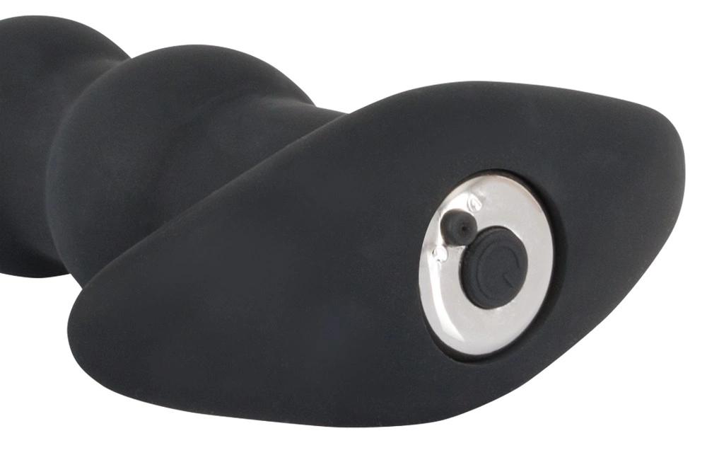 Vibrating Butt Plug Beads - Black Velvets