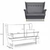 Lounge Set ARI DUO Sofa Armchairs Poufs Family Furniture Grey - Grey
