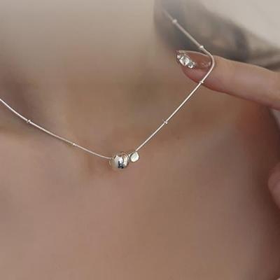 Women's Daily Cubic and Bead Twist Necklace
