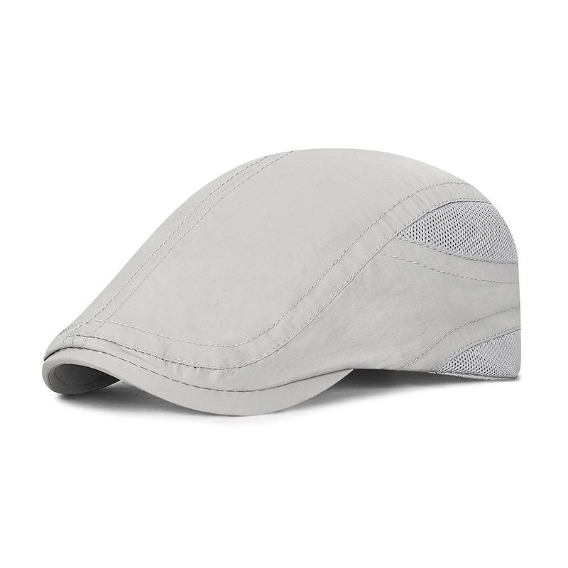 Summer Outdoor Thin Stitching Mesh Quick-Drying Cap Youth Solid Color Sunshade Breathable Peaked Cap