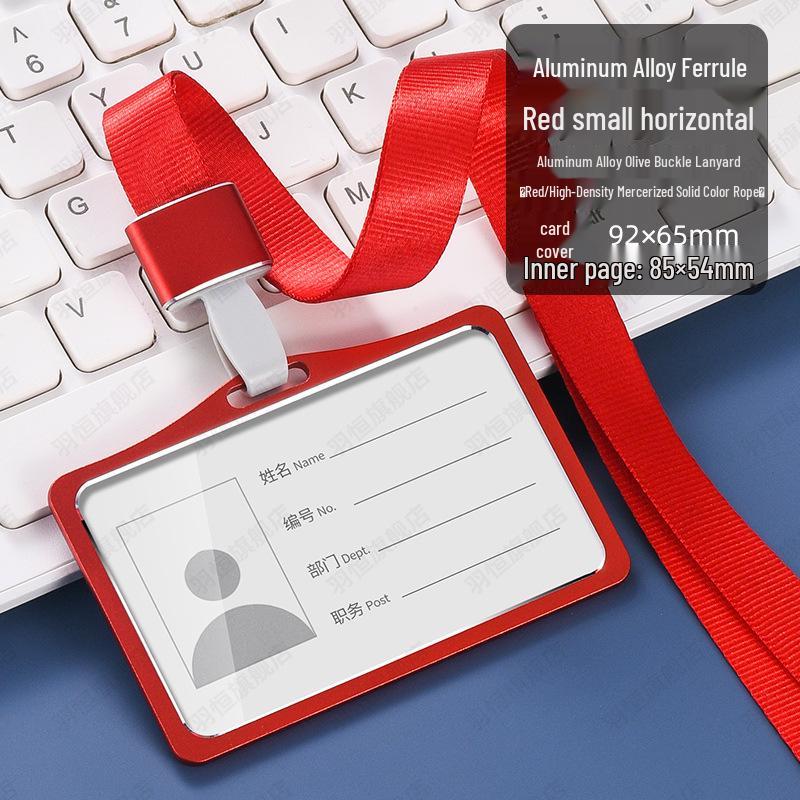 Aluminum Alloy ID Badge Lanyard with Card Holder