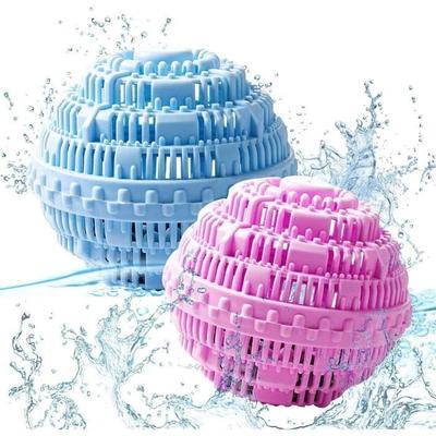 4 Pcs Washing Ball, Laundry Ball, Reusable Anti-Lint for Washing Machine - 1000 Washes Without Detergent (Blue and Pink)