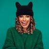 Woman Knitted Cat Ear Little Devil Hat Fashion Handmade Ears Beanie Warm Woman Horn Knit Devil Q4E6