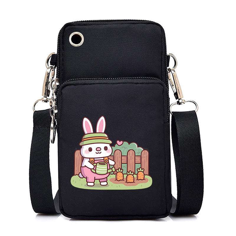Casual mobile phone bag cute printing new messenger bag Korean version versatile small bag vertical change bag