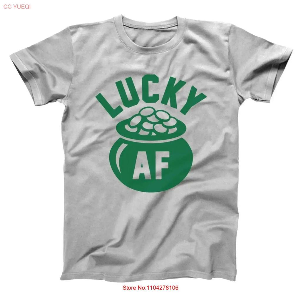 Lucky Af Irish Clover Shamrock T Shirt St Paddys Patricks Day Drinking Humor Xs 5x Vintage Graphic Designer Clothes