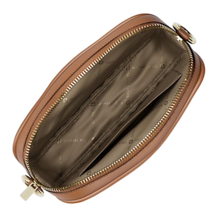 Michael Kors Jet Set Letter Print Camera Bag Women Crossbody Bag Brown 35R6GTVC5B-BROWN