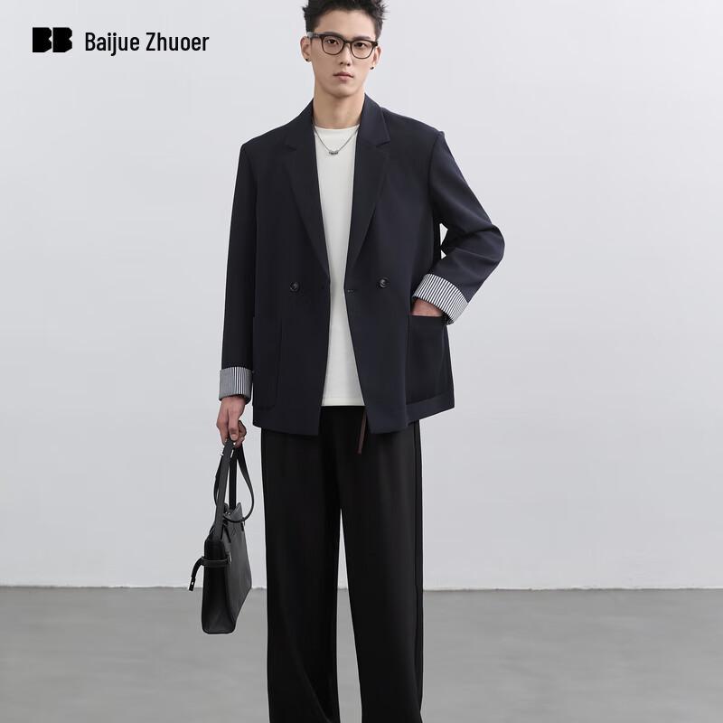 

Men s Casual Double-Breasted Spring/Autumn Suit Jacket XL