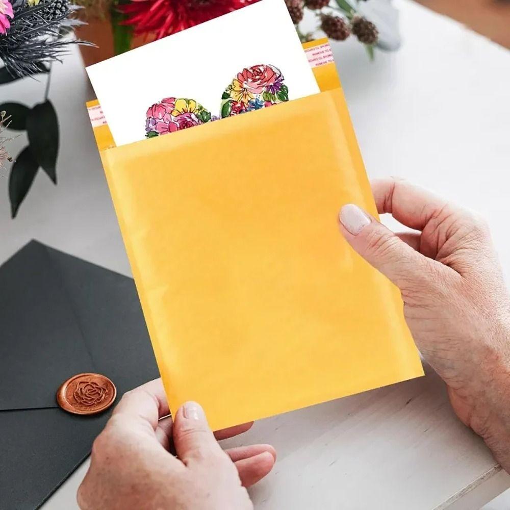 10Pcs Soft Shipping Bags Waterproof Kraft Foam Envelope Durable Bubble Mailers