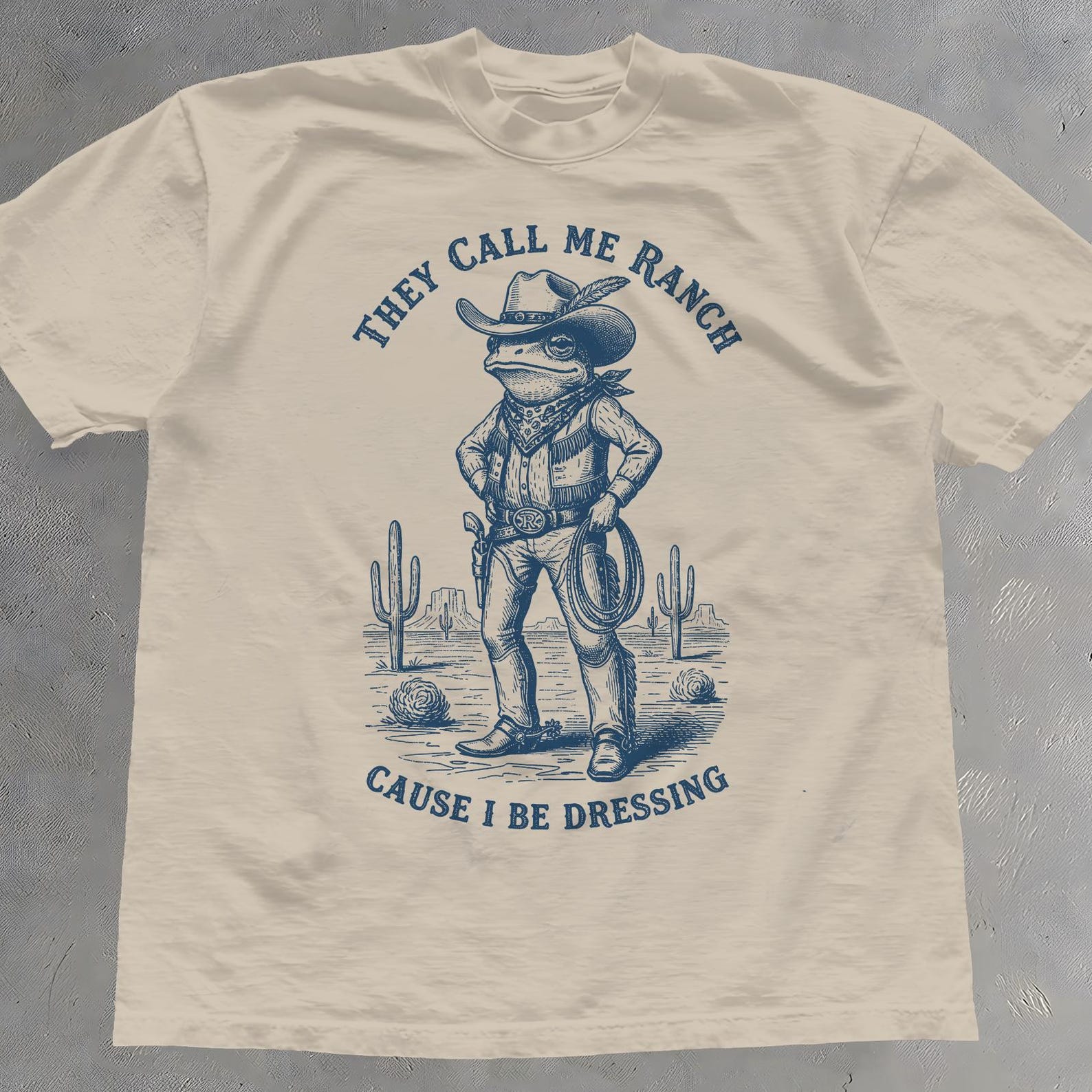 They Call Me Ranch Cowboy Frog T-Shirt – Funny Western Tee S