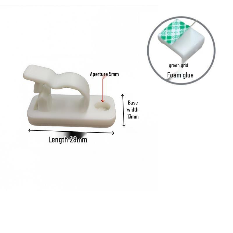 Adhesive Cable Management Clips - Nylon R-type Wire Holders