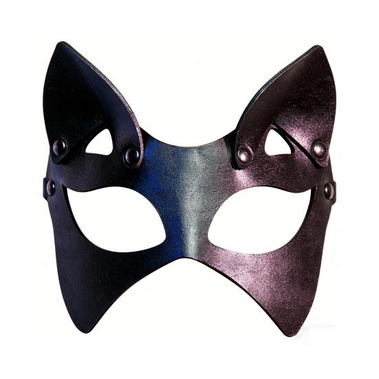 Máscara de Olhos BDSM com Rebite e Design Vazado Tira Ajustável Máscara Erótica para Roleplay Acessório Sexy de Mascarada para Roleplay para a Intimidade de Casais