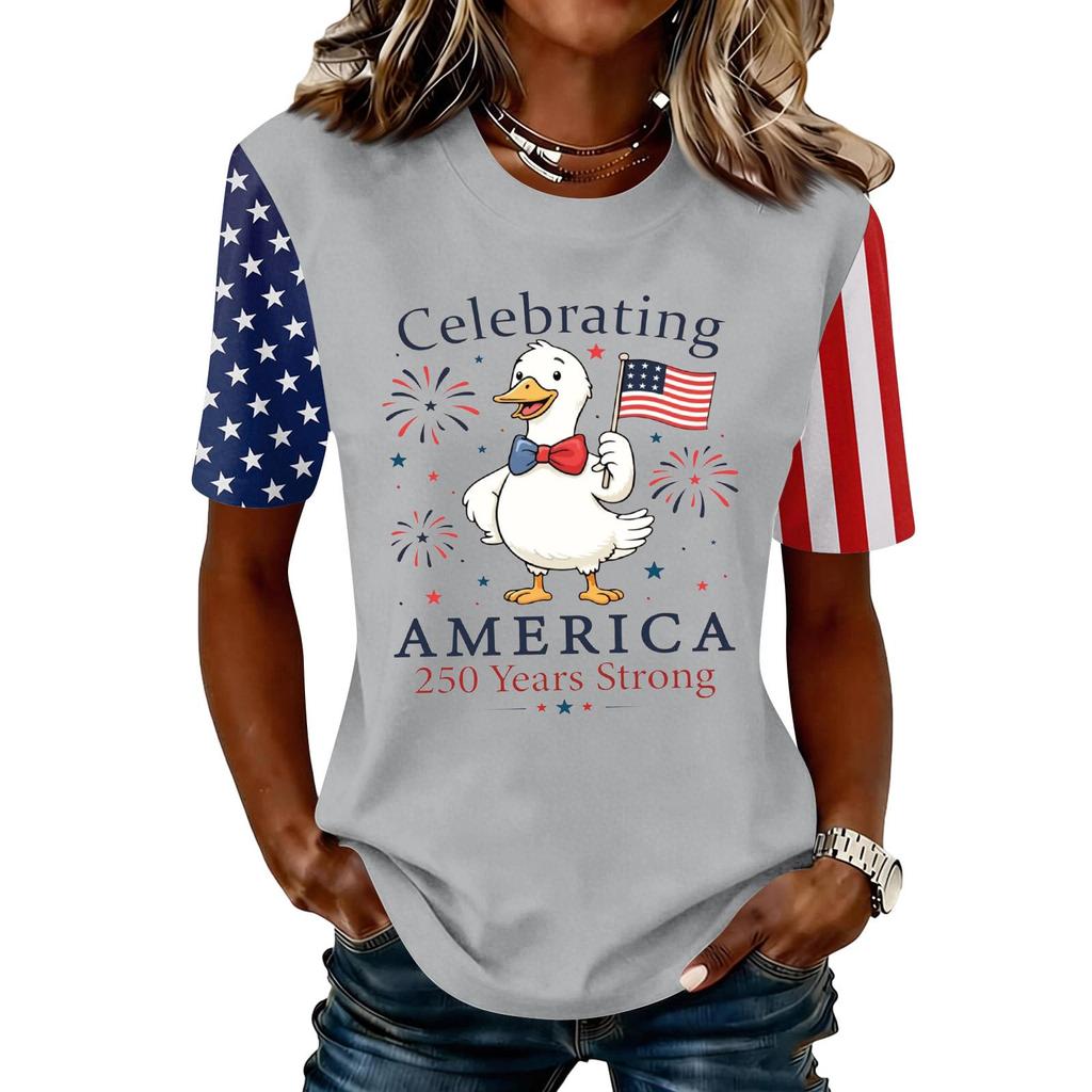 Womens Spring Tops Summer Shirts for Women Womens Summer Shirts Dressy Tops for Women Casual Printed Short Sleeve Tee