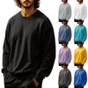 Men's Neck Sweatshirt Color Casual Pullover