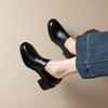 Thick-soled new spring and autumn comfortable and not tired feet retro small leather shoes commuting height-increasing single shoes