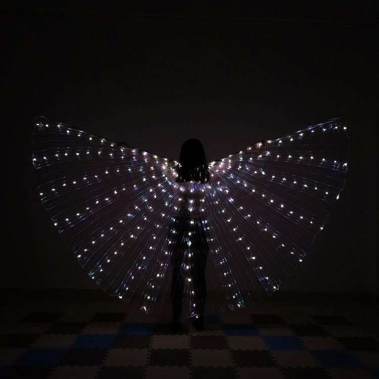 LED Luminous Rainbow Butterfly Belly Dance Wings