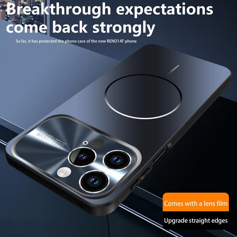 Luxury Colorful Magnetic Large Window Cell Phone Case For iPhone 13 14 15 16 17 Pro Max Air Lens Protect Wireless Charging Cover