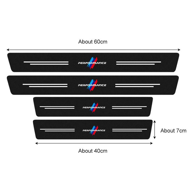 Carbon Fiber Car Door Sill Sticker For BMW E36 E39 E46 E60 E70 E91 E92 F10 F20 F40 G01 G11 I5 Threshold Pad Anti Scratch Strip