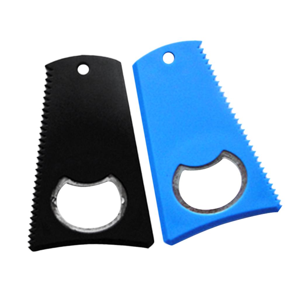 2 Pieces Surfboard Surf Board Wax Comb Clean Tool Bottle Opener Orange